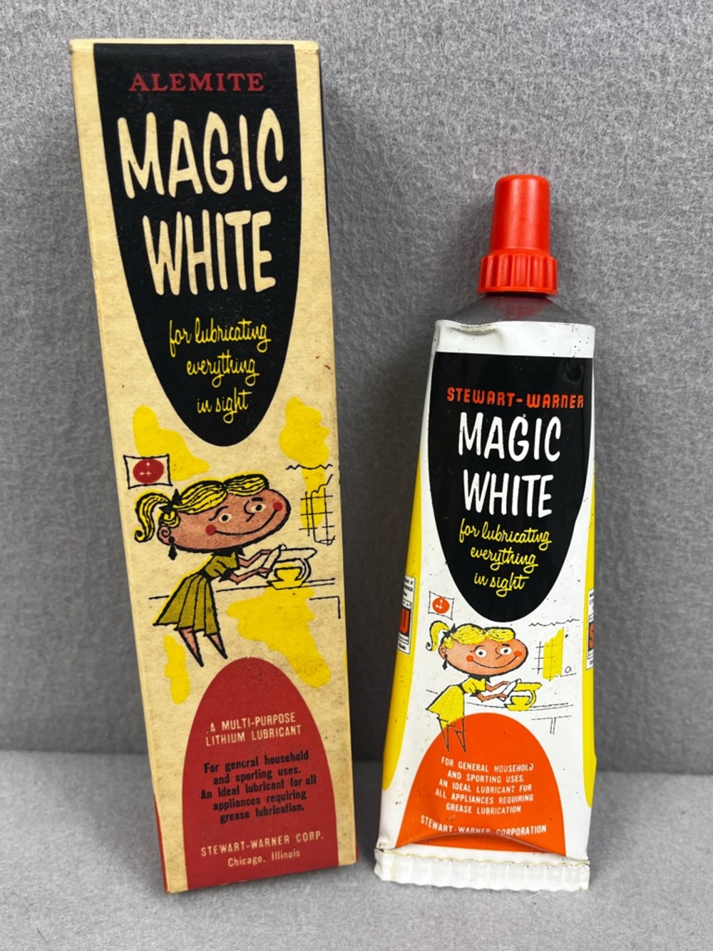 New Sealed VINTAGE Stewart-Warner Magic White General And Appliance Lubricant